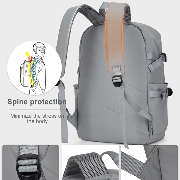 Backpack Waterproof College With Laptop Compartment Aesthetic  Anti Theft Travel - Picture 5 of 12